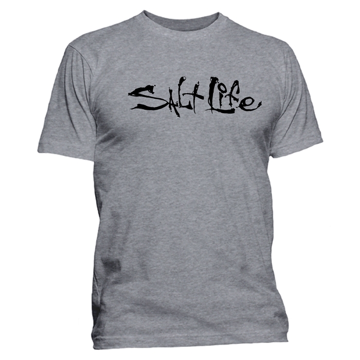 Salt Life Signature Mens Short Sleeve Tee SLM11139 Athletic heather Front