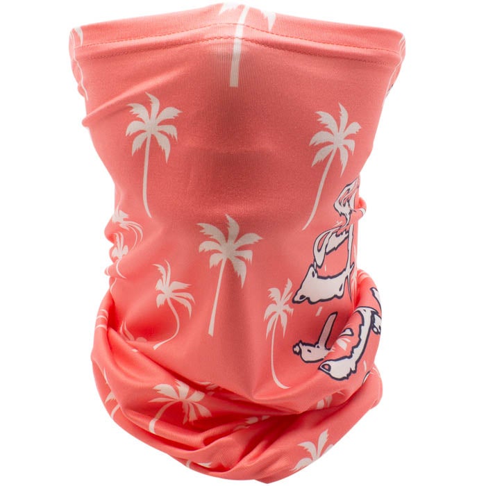 Salt Life Ditzy Palm Youth Face Shield SLFSH102Y Flamingo Front