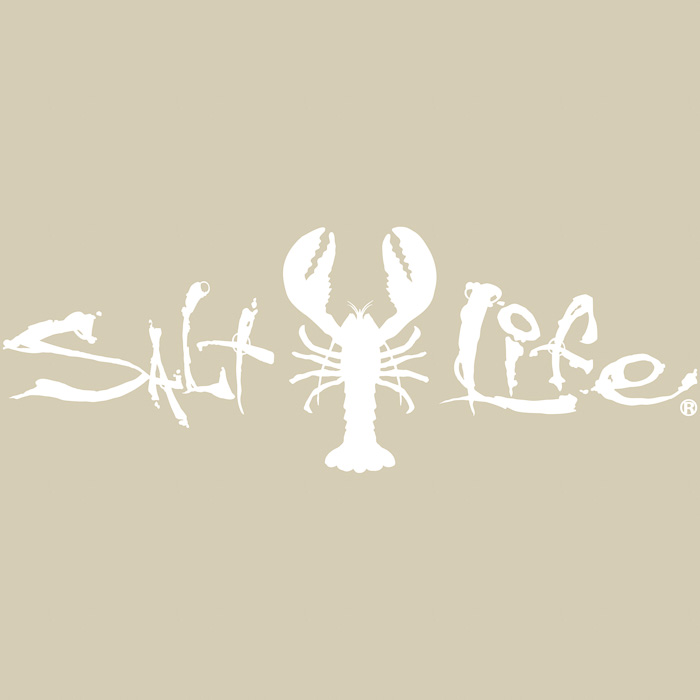 Salt Life Signature Lobster Decal SAD993MED White Front