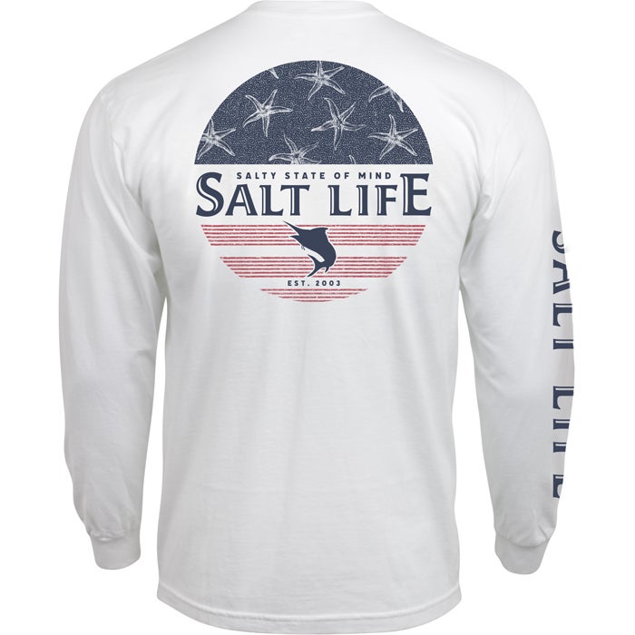 Salt Life Salty Honor Men LS SLM11088 White Back