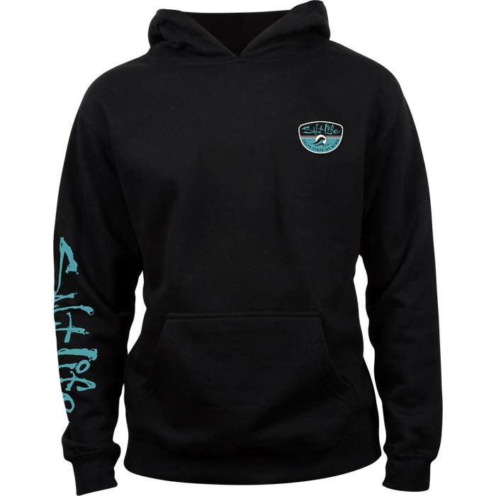 Salt Life Morning Wave Youth Hoodie SLY542 Black Front