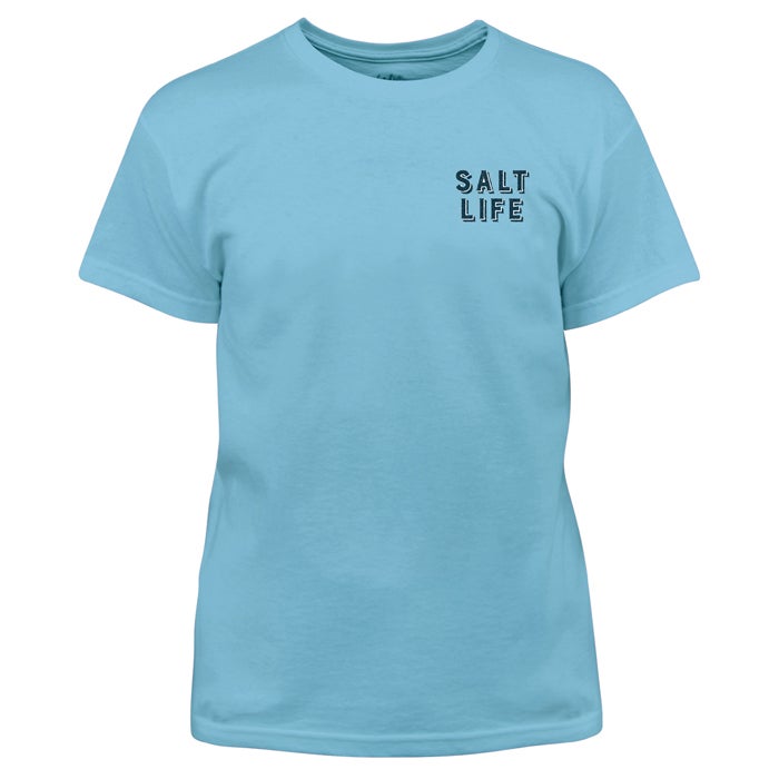 Salt Life By the Bushel Youth short sleeve tee SLY1478 sky blue Front