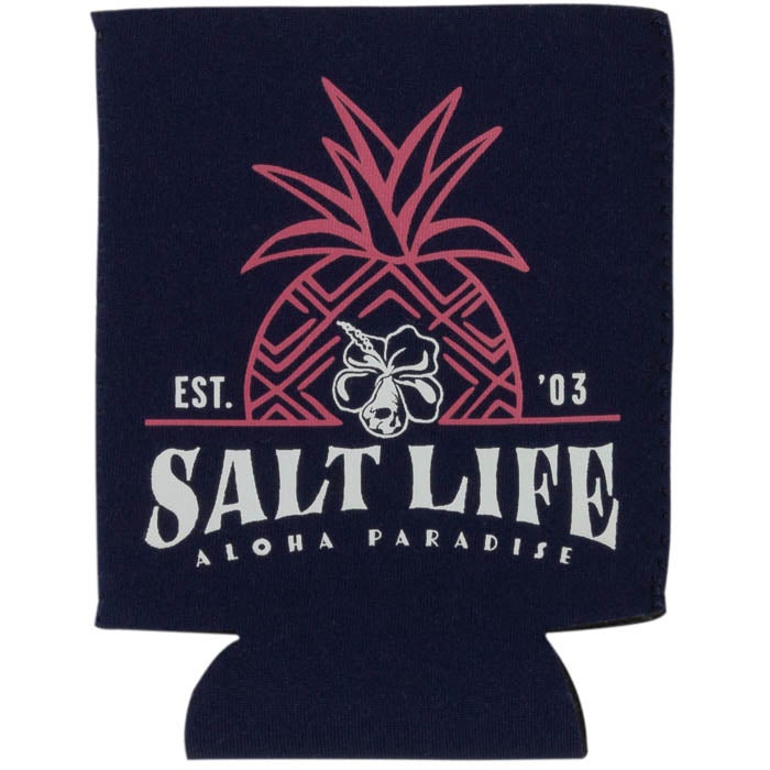 Salt Life Pineapple Resort Can Holder SAK9080 Navy Front