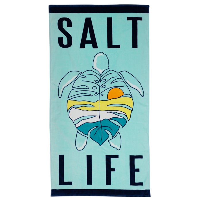 Salt Life Turtle Leaf Towel SLBG056 Soothing Sea Front
