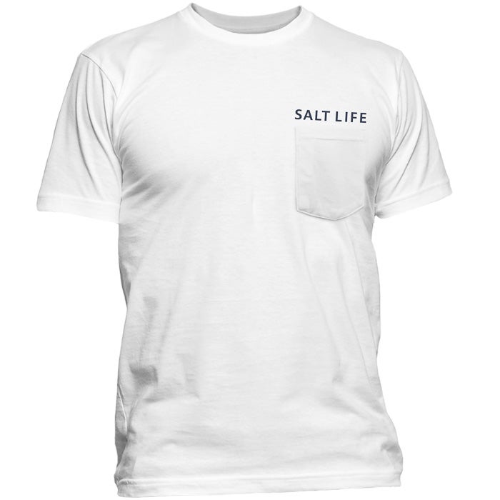Salt Life United Crab Mens Tee SLM11037 White Front