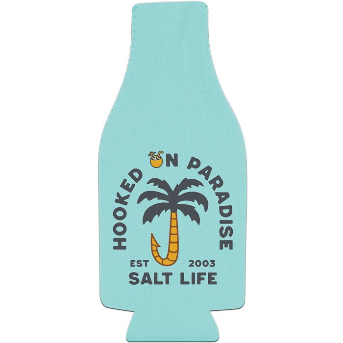 Salt Life Hooked on Paradise Bottle Holder SAK9043 Aruba Blue Front