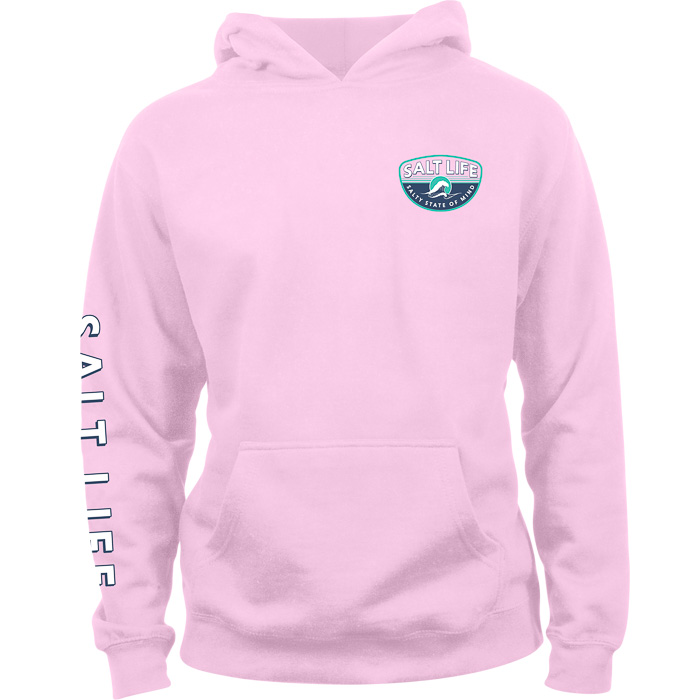 Salt Life Morning Tide Youth Hoodie SLY545 Light Pink Front