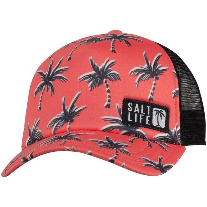 Salt Life Punk Palms Ladies Hat SLG20101 Coral Front