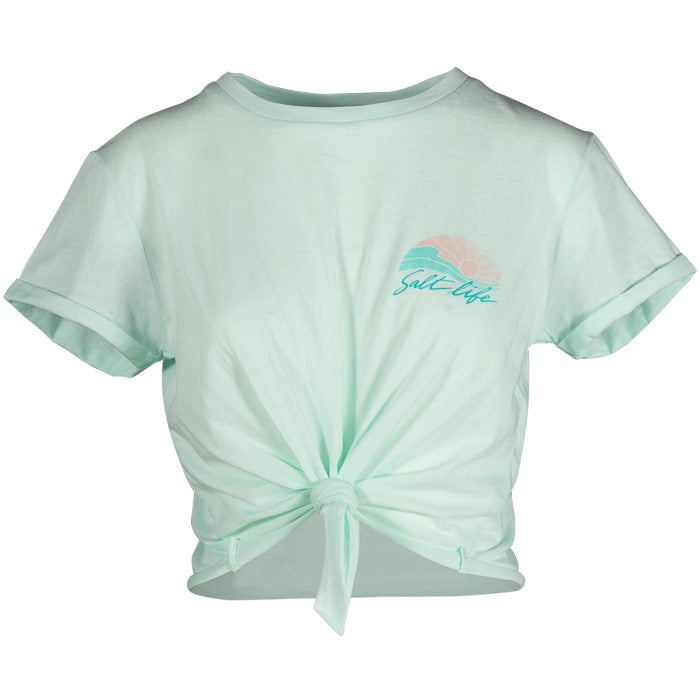 Salt Life Wave and Shine Ladies Tee SLJ10558 Soothing Sea Front 