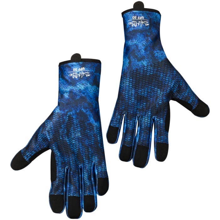 Salt Life Water Scales Fishing Glove SLA901 Blue Palms