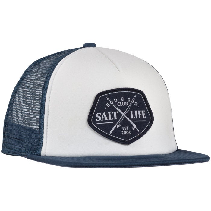 Salt Life Rod and Gun Club Trucker Mens Hat SLM20283 Atlantic Front