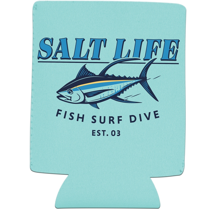 Salt Life Tuna Town Can Holder SAK9112 Aruba Blue Front