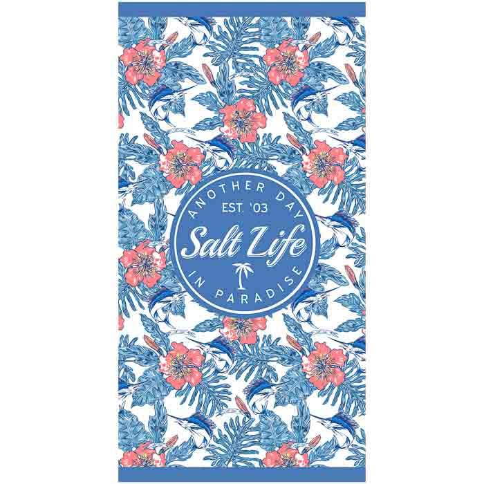 Salt Life Sailin Tropics Towel SLBG051 White Front