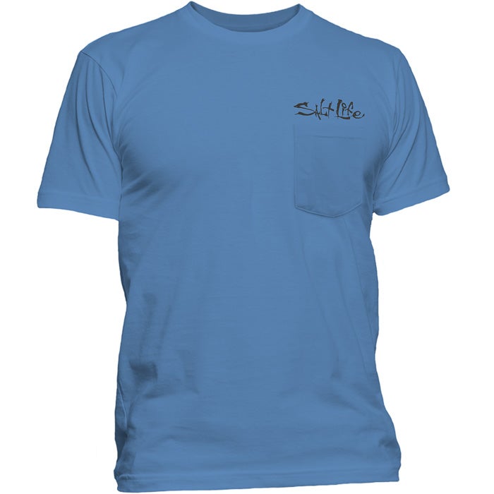 Salt Life Weathered Dive Flag Tee chambray front