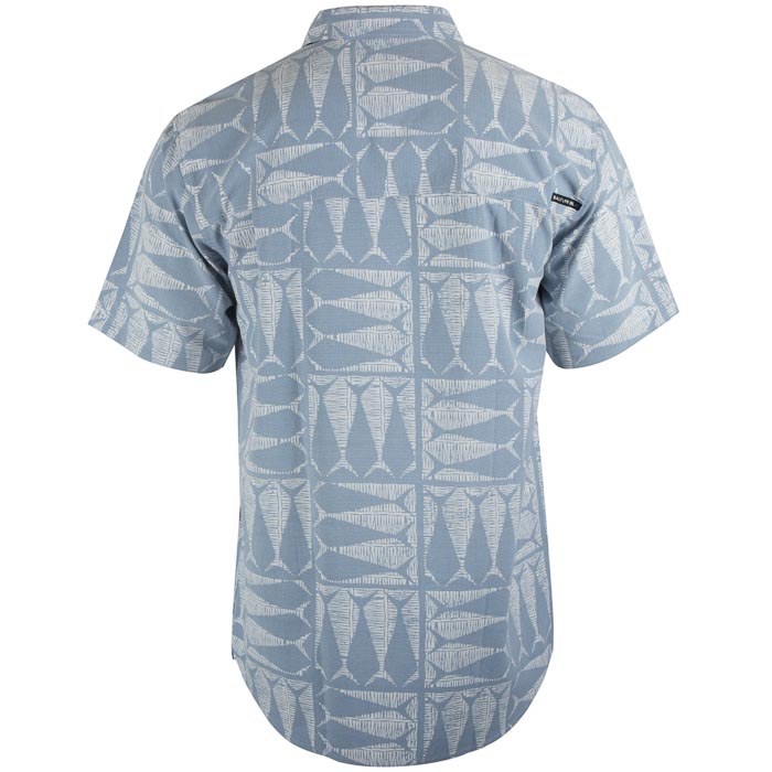 Salt Life Optic Tails Woven Shirt coastal blue back