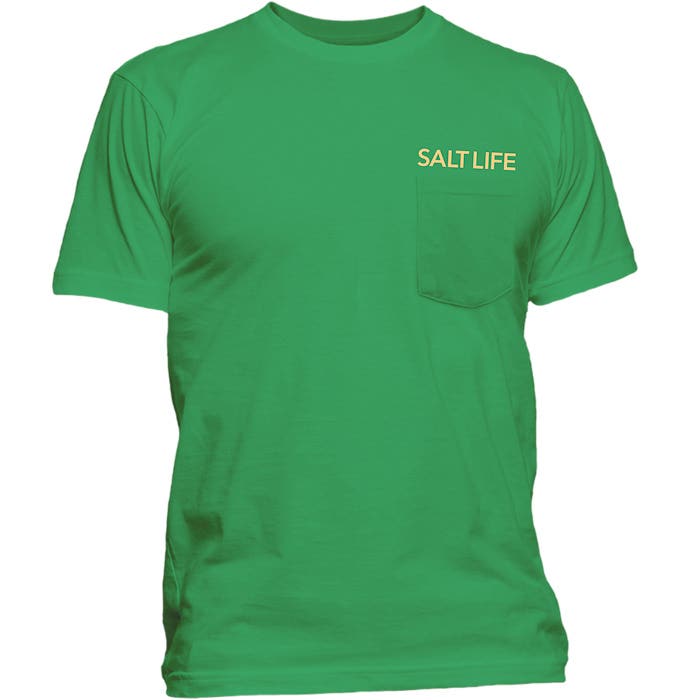 Salt Life Saltwater Sportsman Mens Tee SLM19037 Grass Green Front