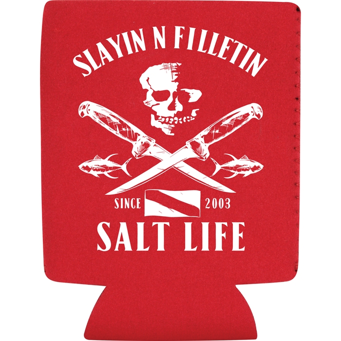 Salt Life Whats for Dinner Can Holder SAK9108 Red Front