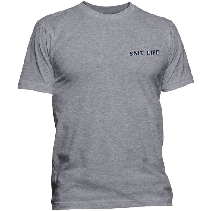 Salt Life All Waters Mens Tee SLM10960 Athletic Heather Front