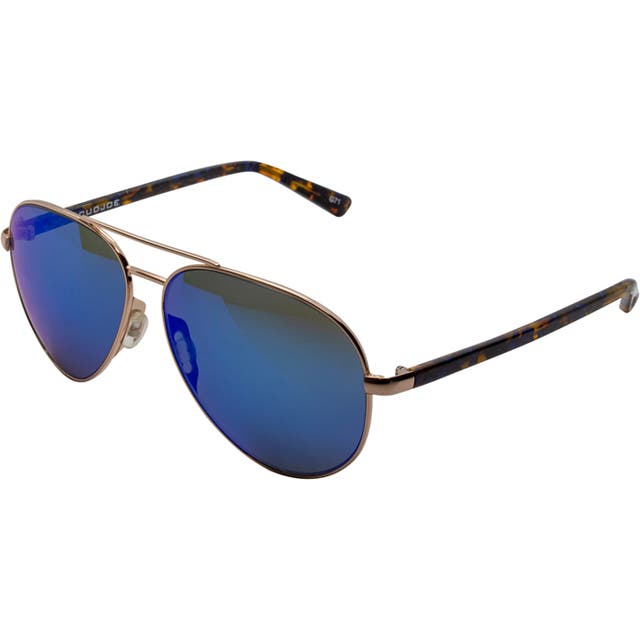 Cudjoe Shiny Gold Blue Tortoise Sunglasses
