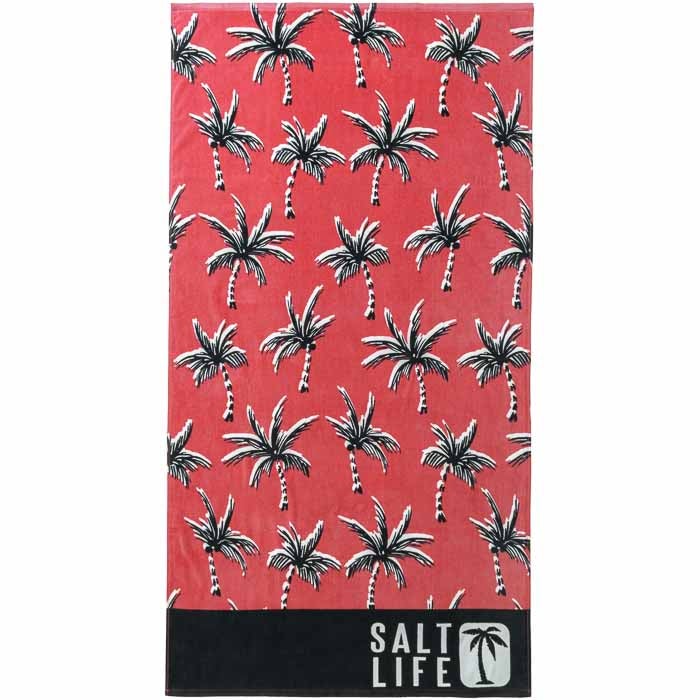 Salt Life Punk Palms Towel SLBG052 Coral Front