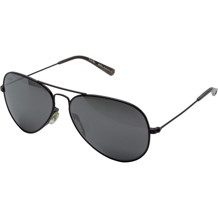 Salt Life Matte Black Grey Horn Sunglasses smoke silver front