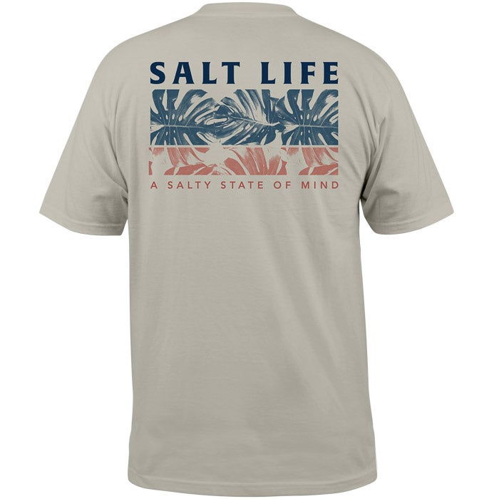 Salt Life The Palms Mens Short Sleeve Tee SLM10808 Stone Back